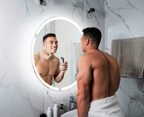 Batteridrivne rund väggspeglar med belysning LED L119 #6