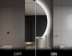 Elegant LED Halvcirkel Spegel - Modern Belysning för Badrum A221 #3