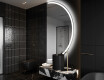Elegant LED Halvcirkel Spegel - Modern Belysning för Badrum A222