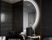 Elegant LED Halvcirkel Spegel - Modern Belysning för Badrum A222 #3