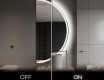 Elegant LED Halvcirkel Spegel - Modern Belysning för Badrum A222 #3