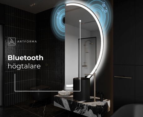 Elegant LED Halvcirkel Spegel - Modern Belysning för Badrum A222 #5