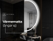 Elegant LED Halvcirkel Spegel - Modern Belysning för Badrum A222 #8