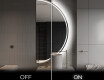 Elegant LED Halvcirkel Spegel - Modern Belysning för Badrum A223 #3