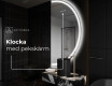 Elegant LED Halvcirkel Spegel - Modern Belysning för Badrum A223 #7