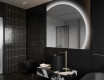 Elegant LED Halvcirkel Spegel - Modern Belysning för Badrum Q221