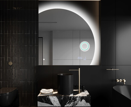 Elegant LED Halvcirkel Spegel - Modern Belysning för Badrum Q221 #10