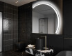 Elegant LED Halvcirkel Spegel - Modern Belysning för Badrum Q222