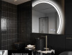 Elegant LED Halvcirkel Spegel - Modern Belysning för Badrum Q222 #3