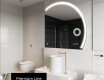 Elegant LED Halvcirkel Spegel - Modern Belysning för Badrum Q222 #4
