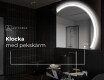 Elegant LED Halvcirkel Spegel - Modern Belysning för Badrum Q222 #8
