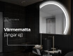 Elegant LED Halvcirkel Spegel - Modern Belysning för Badrum Q222 #9