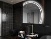 Elegant LED Halvcirkel Spegel - Modern Belysning för Badrum Q223