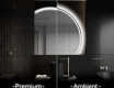 Elegant LED Halvcirkel Spegel - Modern Belysning för Badrum Q223