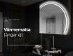 Elegant LED Halvcirkel Spegel - Modern Belysning för Badrum Q223 #9