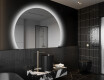 Elegant LED Halvcirkel Spegel - Modern Belysning för Badrum W221