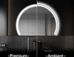 Elegant LED Halvcirkel Spegel - Modern Belysning för Badrum W222