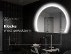 Elegant LED Halvcirkel Spegel - Modern Belysning för Badrum W222 #9