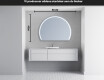 Elegant LED Halvcirkel Spegel - Modern Belysning för Badrum W223 #5