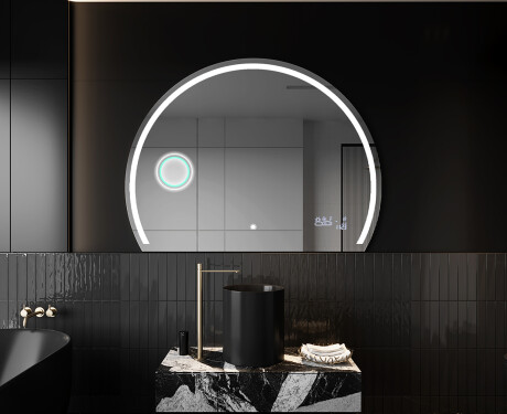 Elegant LED Halvcirkel Spegel - Modern Belysning för Badrum W223 #10