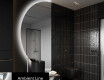 Elegant LED Halvcirkel Spegel - Modern Belysning för Badrum D221