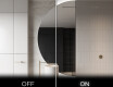 Elegant LED Halvcirkel Spegel - Modern Belysning för Badrum D221 #3
