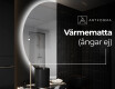 Elegant LED Halvcirkel Spegel - Modern Belysning för Badrum D221 #8