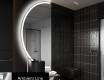Elegant LED Halvcirkel Spegel - Modern Belysning för Badrum D222
