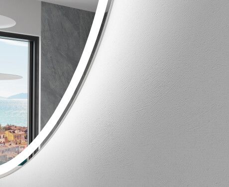 Elegant LED Halvcirkel Spegel - Modern Belysning för Badrum D222 #2
