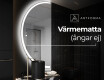Elegant LED Halvcirkel Spegel - Modern Belysning för Badrum D222 #8