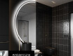 Elegant LED Halvcirkel Spegel - Modern Belysning för Badrum D223