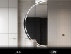 Elegant LED Halvcirkel Spegel - Modern Belysning för Badrum D223 #3