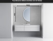 Elegant LED Halvcirkel Spegel - Modern Belysning för Badrum D223 #4