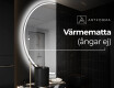 Elegant LED Halvcirkel Spegel - Modern Belysning för Badrum D223 #8