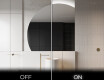 Elegant LED Halvcirkel Spegel - Modern Belysning för Badrum X221 #3