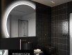 Elegant LED Halvcirkel Spegel - Modern Belysning för Badrum X222