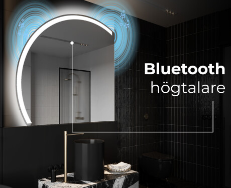 Elegant LED Halvcirkel Spegel - Modern Belysning för Badrum X222 #5