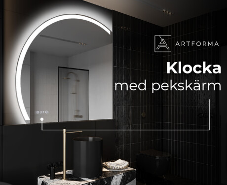 Elegant LED Halvcirkel Spegel - Modern Belysning för Badrum X222 #7