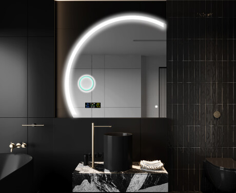 Elegant LED Halvcirkel Spegel - Modern Belysning för Badrum X222 #10