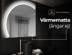 Elegant LED Halvcirkel Spegel - Modern Belysning för Badrum X222 #8