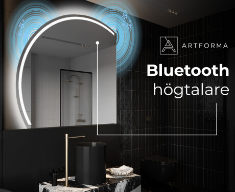Elegant LED Halvcirkel Spegel - Modern Belysning för Badrum X223 #5