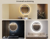 Rund badrumsspegel med LED-belysning Spegel 80cm med kallt LED-ljus 7000K, varmt ljus 3000K eller neutralt ljus 4500K #2