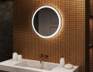 Rund badrumsspegel med LED-belysning Spegel 60cm med kallt LED-ljus 7000K, varmt ljus 3000K eller neutralt ljus 4500K