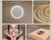 Rund badrumsspegel med LED-belysning Spegel 60cm med kallt LED-ljus 7000K, varmt ljus 3000K eller neutralt ljus 4500K #5