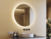 Rund badrumsspegel med LED-belysning Spegel 80cm med kallt LED-ljus 7000K, varmt ljus 3000K eller neutralt ljus 4500K