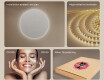Rund badrumsspegel med LED-belysning Spegel 80cm med kallt LED-ljus 7000K, varmt ljus 3000K eller neutralt ljus 4500K #5