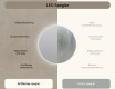 Rund badrumsspegel med LED-belysning Spegel 80cm med kallt LED-ljus 7000K, varmt ljus 3000K eller neutralt ljus 4500K #6