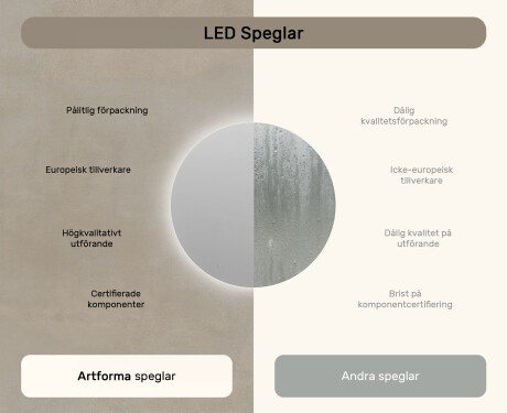Rund badrumsspegel med LED-belysning Spegel 80cm med kallt LED-ljus 7000K, varmt ljus 3000K eller neutralt ljus 4500K #6