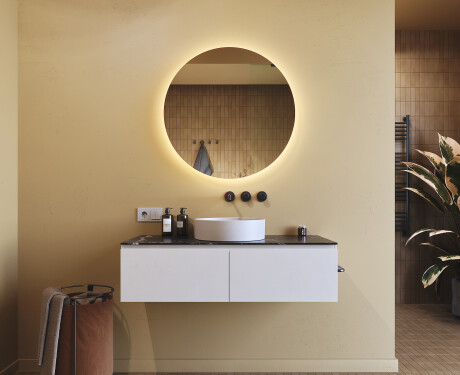 Rund badrumsspegel med LED-belysning Spegel 80cm med kallt LED-ljus 7000K, varmt ljus 3000K eller neutralt ljus 4500K #8
