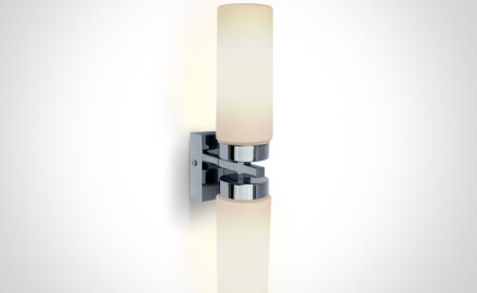 ANAVRA vägglampa 40 W, IP44, förkromad